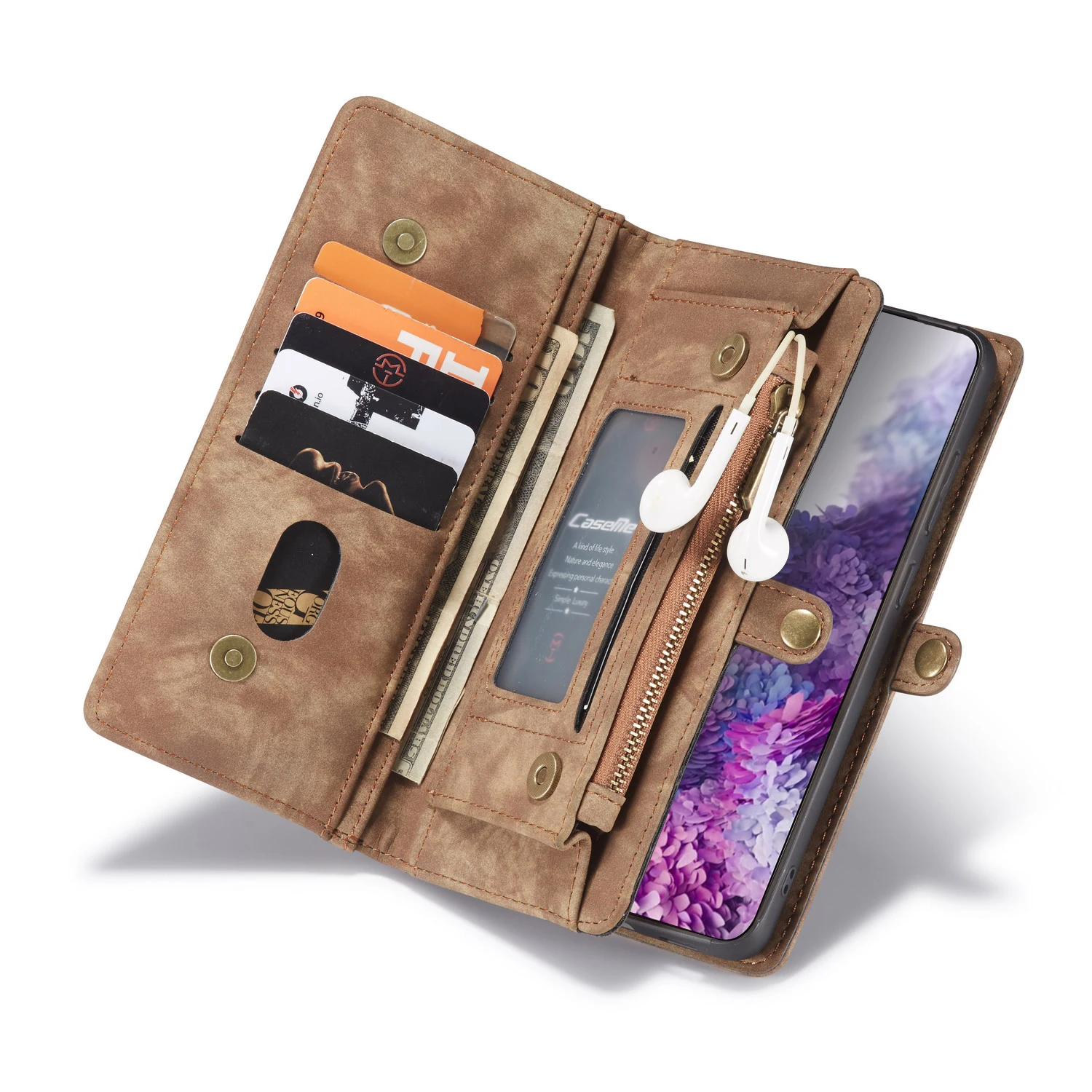 

PU Leather Wallet Case Bag for Samsung Galaxy S20 FE S20 Ultra S21 Plus S10 Plus S10e Multi-Functional Magnet Phone Back Cover