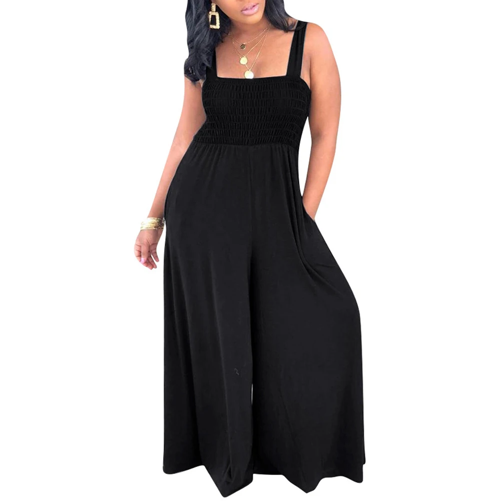 

Fashion Sexy Women Jumpsuit Rompers Sleeveless Loose Solid Color Jumpsuit Causal Party Clubwear Streetwear Sofe Clothing