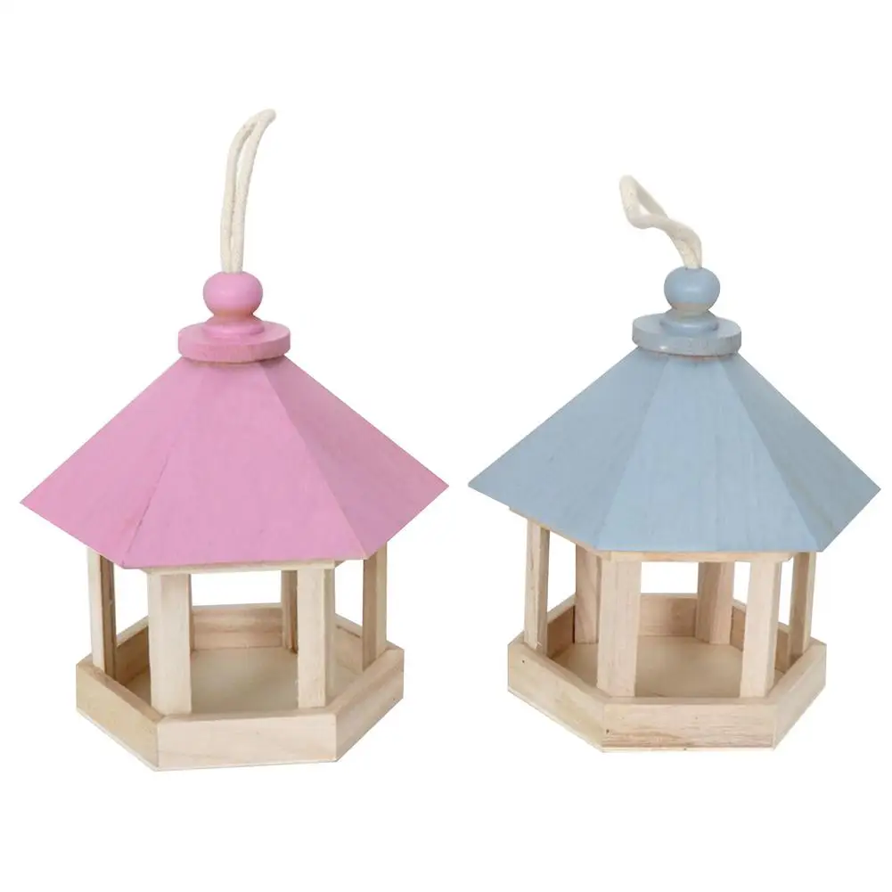

Wooden Birdhouse Paulownia Bird Feeder Gazebo Shape Bird Feeder Hanging Bird House Hut For Hummingbirds
