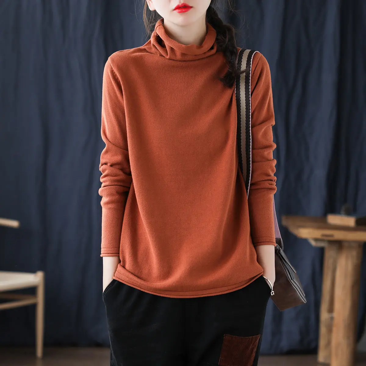 

2021 Women Spring Autumn New Solid Color Knitted Jumpers Female Solid Color Sweater Tops Ladies Warm Casual Pullovers P272