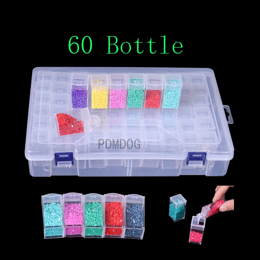 

60/120pcs Diamond Painting Tools Storage Box Rhinestone Mosaic Container box diamond painting accessories Accessory