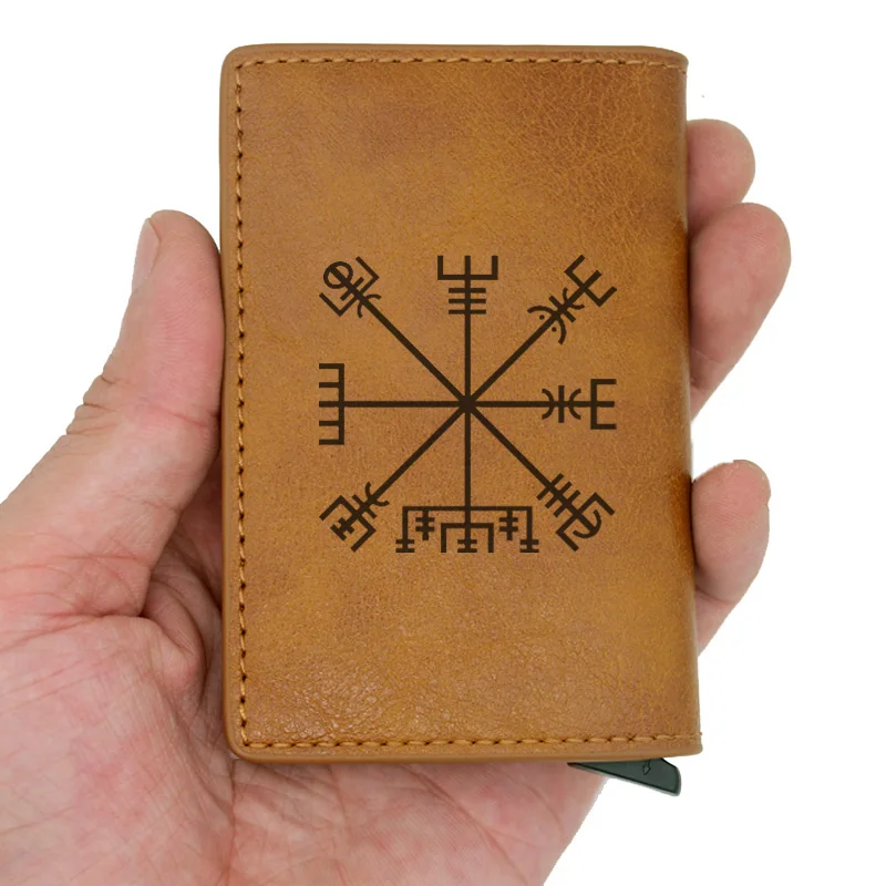 Классический Valknut в стиле норвежских викингов кредитница блокировки Rfid бумажник