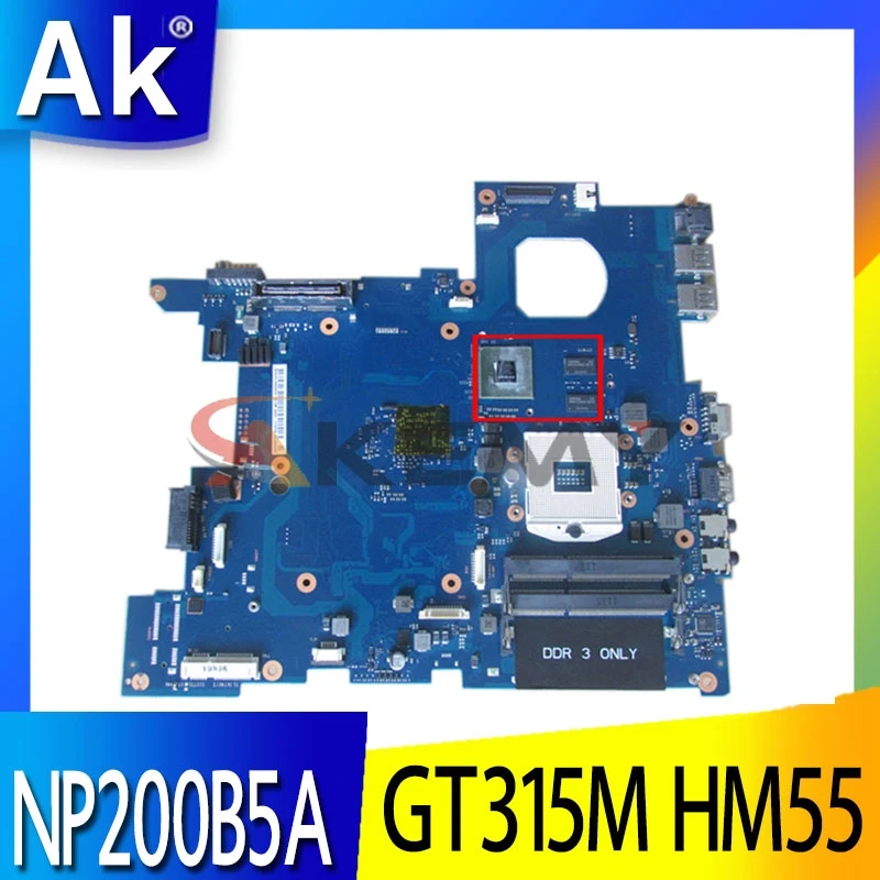 

AKEMY BA92-07712A BA92-07712B BA41-01527A материнская плата для samsung NP-200B 200B NP200B5A Материнская плата ноутбука GT315M HM55