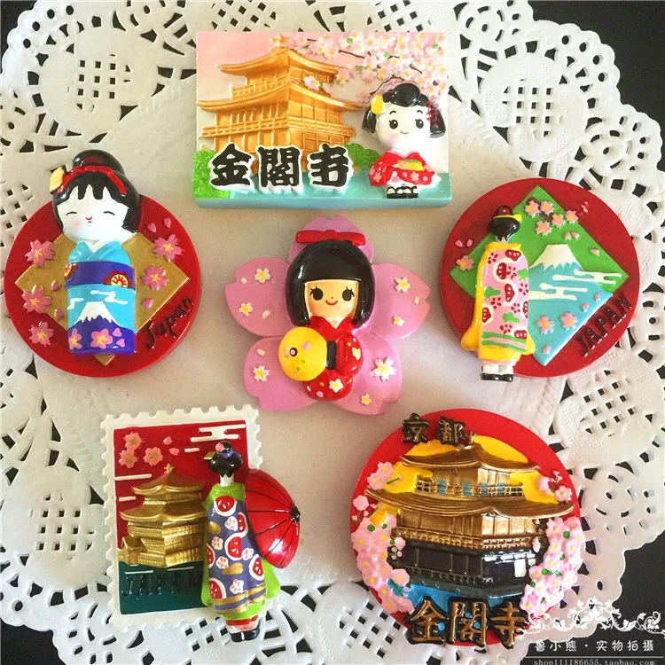 Япония ручная роспись крепление Fuji в Японии Stripers магнит на холодильник сувенир