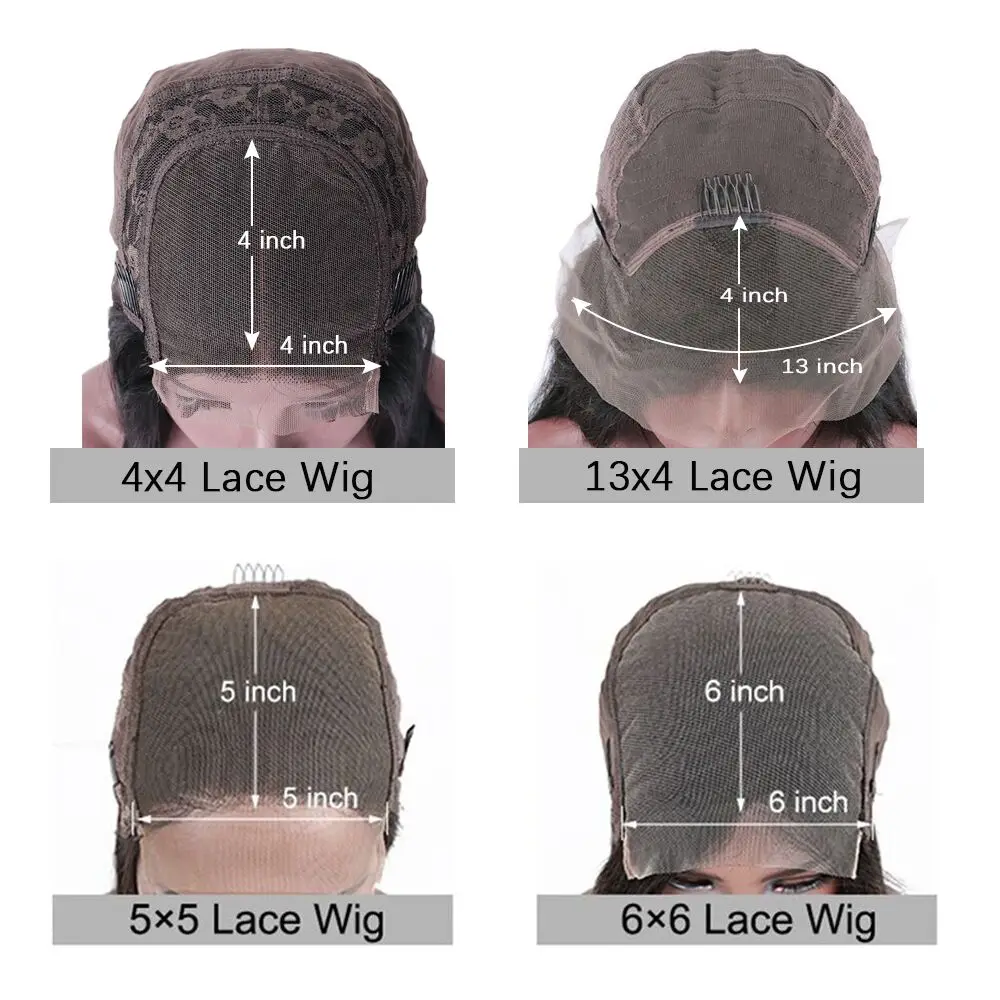 Sterly 4x4 кружева закрытие парик перуанские человеческие волосы волна