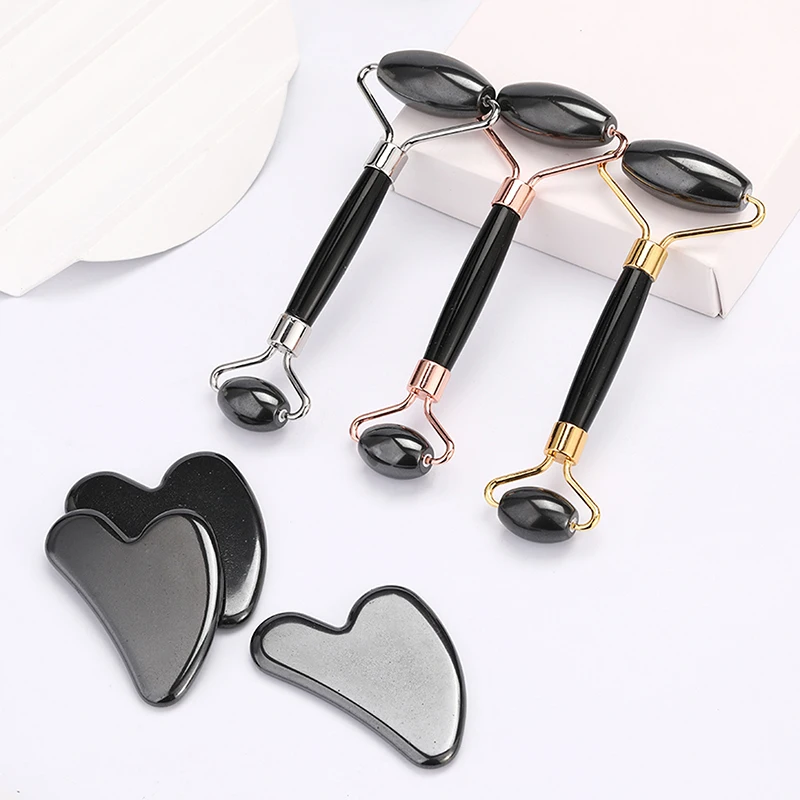 2 шт./1 шт. Магнитный гематит двухголовый ролик соскабливающая доска массаж лица