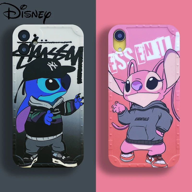 

Disney Stitch Couple Phone Cover for iPhone12/12promax/11pro/11promax/xsmax/xs/se/xr/7/8plus/12mini cartoon creative phone case