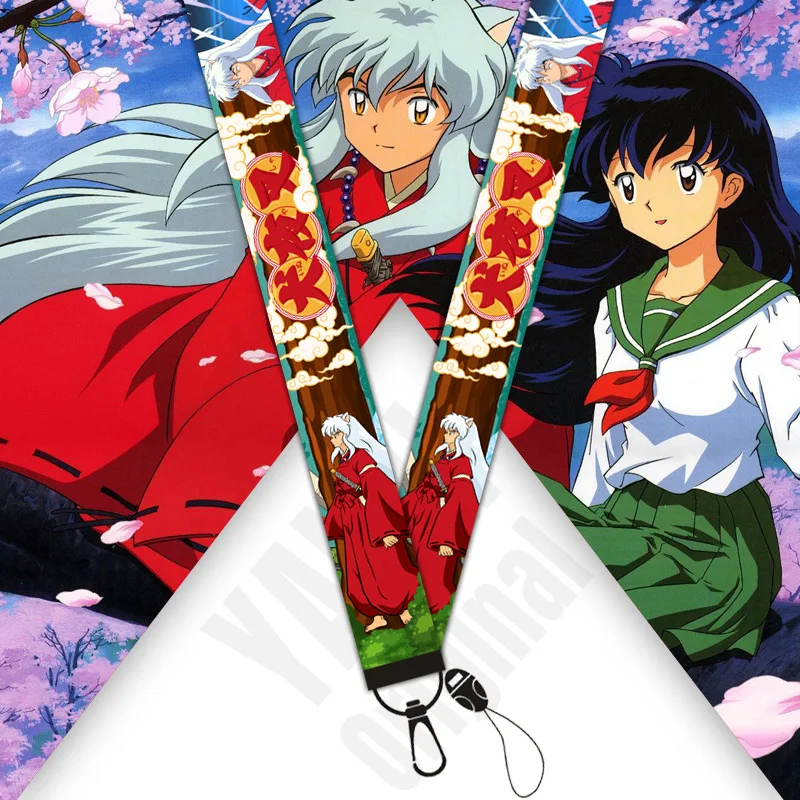 Ремешок на шею с принтом аниме Inuyasha Higurashi Kagome для ID бейдж держатель телефона