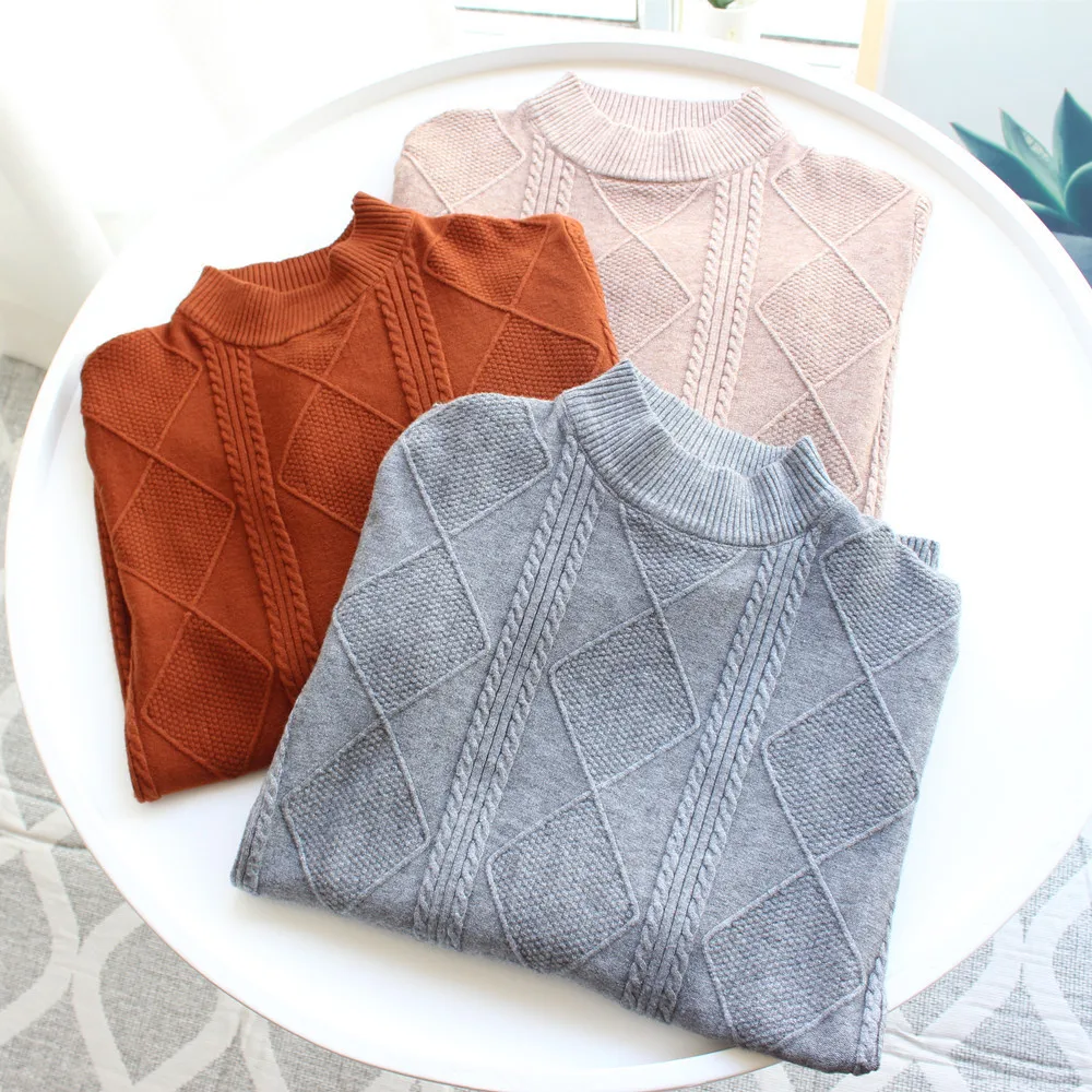 

Вязаный базовый свитер, пуловер с круглым вырезом, однотонный, в рубчик, с длинными рукавами, для женщин, Осень-зима, модные, повседневные, те...