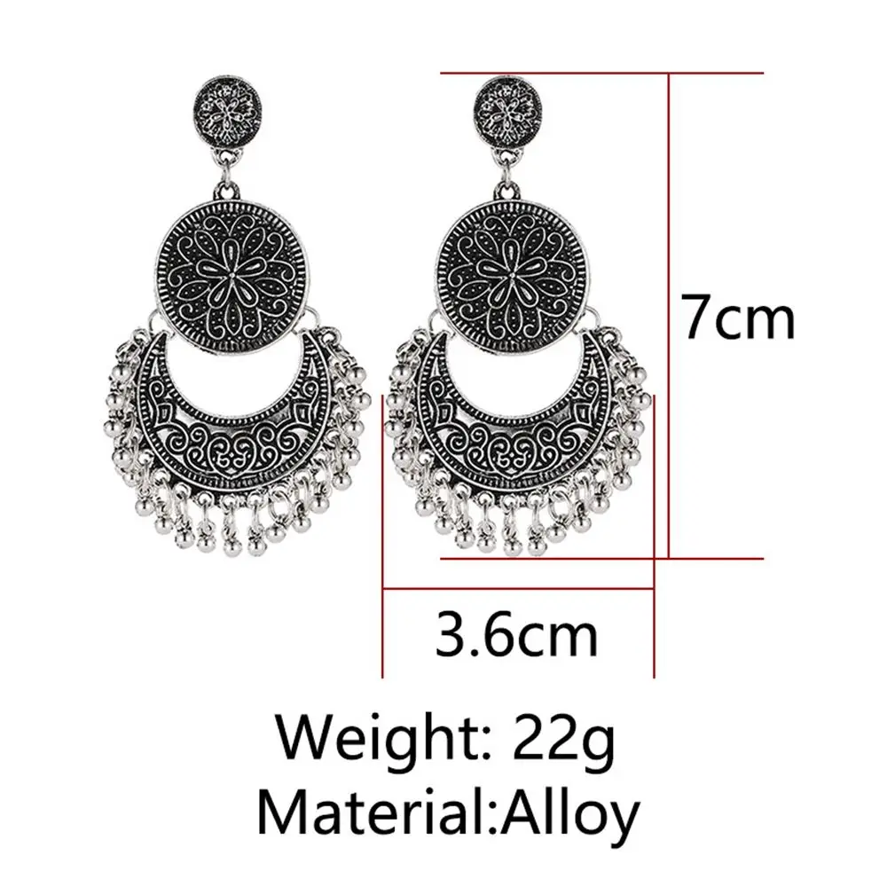 Винтажные серьги в стиле бохо этнические резная Цветочная фотография для женщин