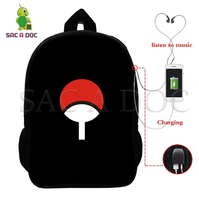 Многофункциональный рюкзак Naruto школьные ранцы с USB зарядкой для подростков - Фото №1
