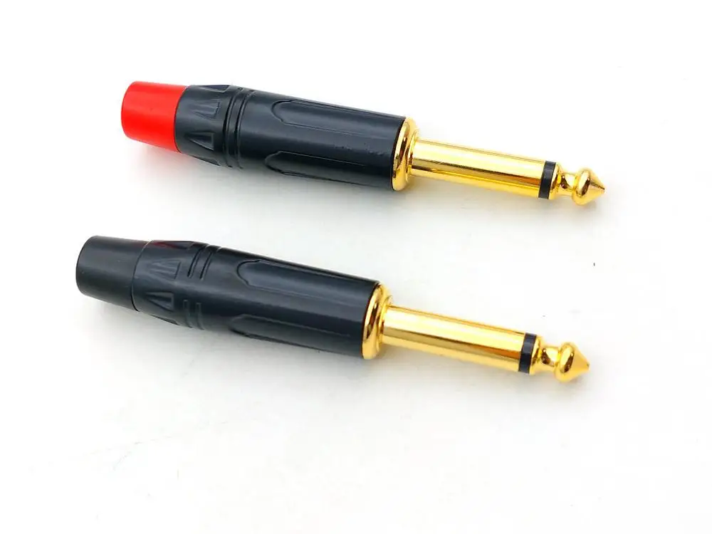 80 шт. 6 35 мм моно (1/4 дюйма) гнездо штекер аудио адаптер соединитель