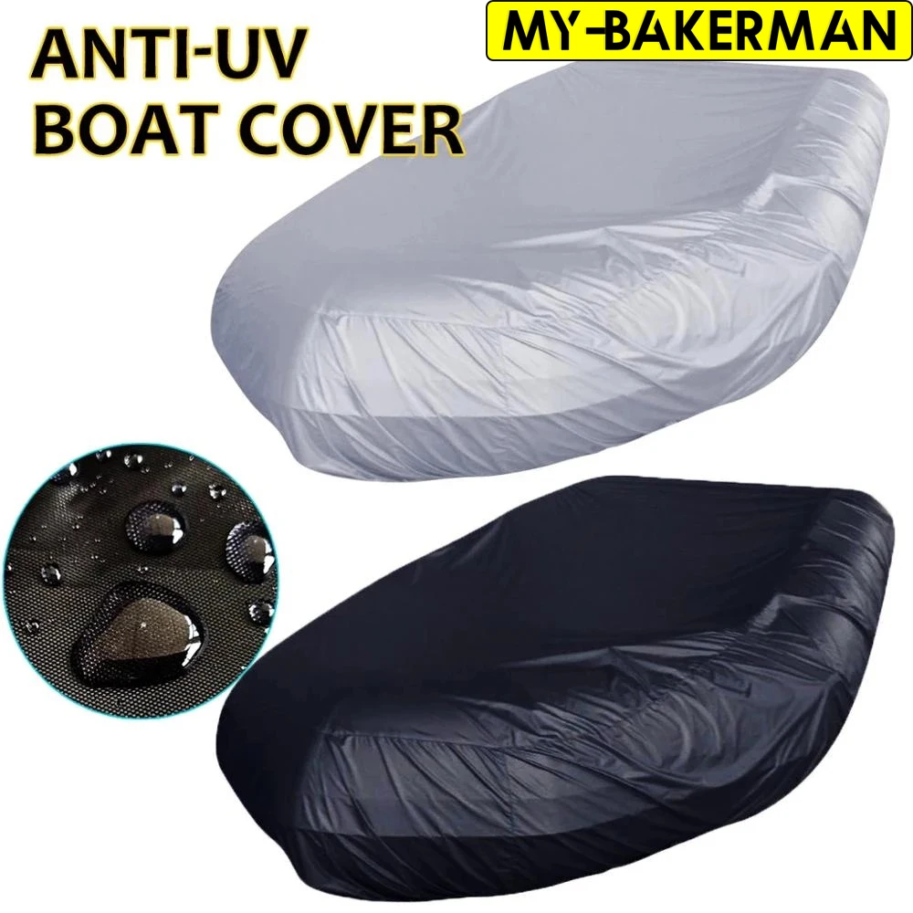 7 Sizes Kayak Rubber Boat Cover Inflatable Boat Dinghy Cover Waterproof UV Sun Dust Protection Tender Storage Suits 7.5-17ft