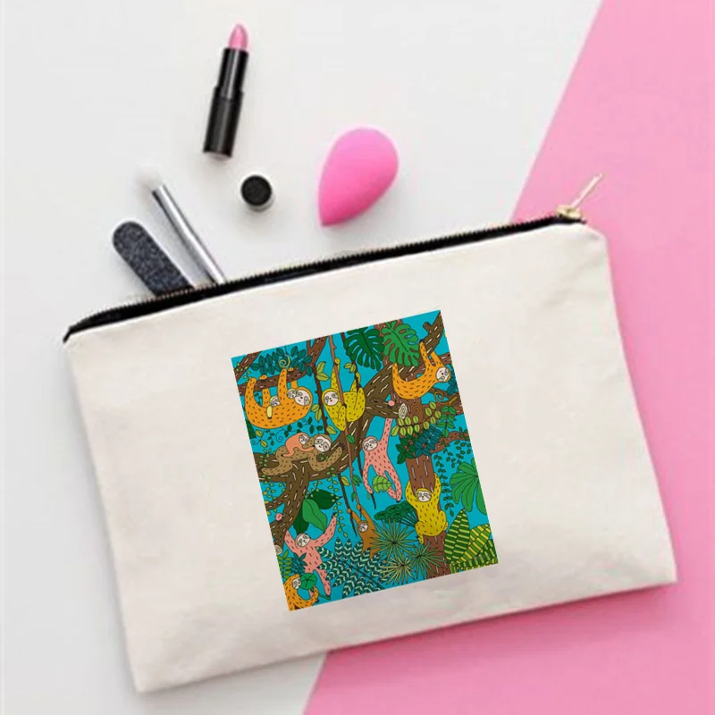 

Женские ленивецы с орхидеями, Модный женский органайзер для косметики, сумка для путешествий, красочная сумка для хранения для женщин, мале...