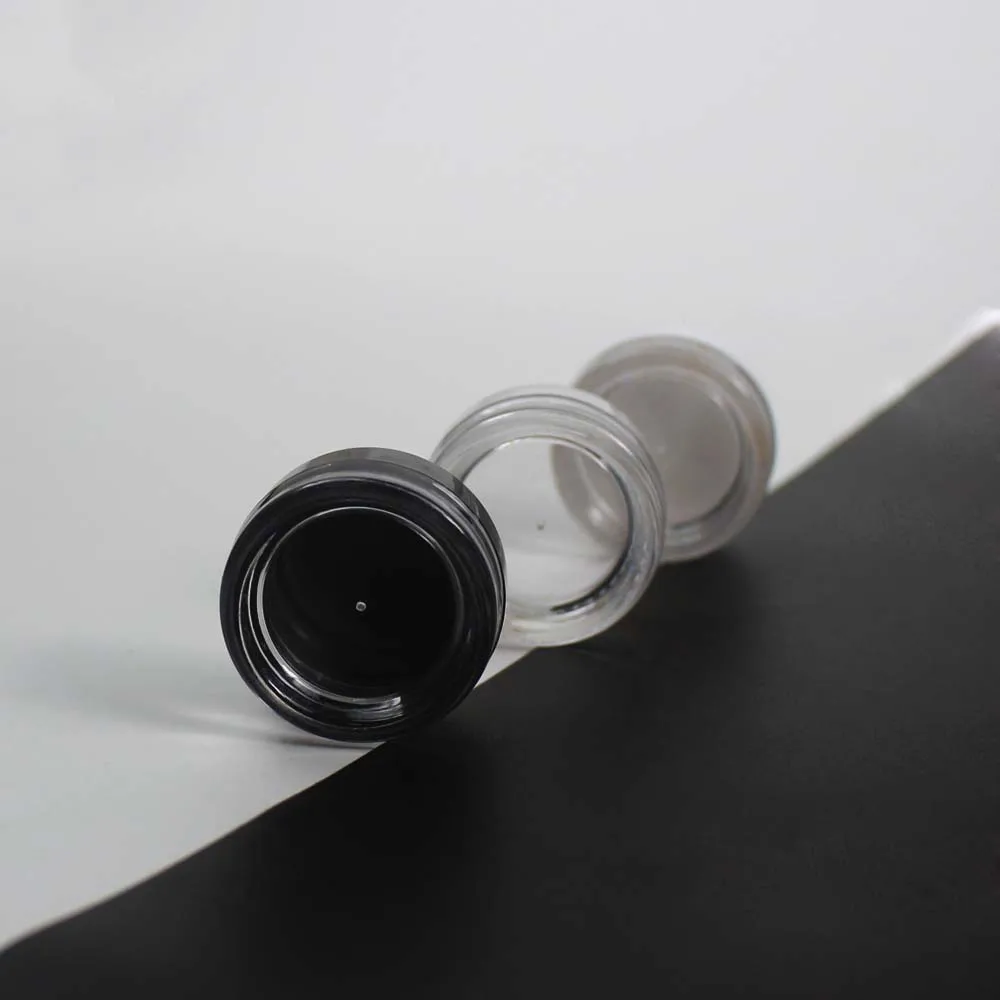 1000 шт./лот 3 мл прозрачная пластиковая банка г для Крема Косметическая упаковка