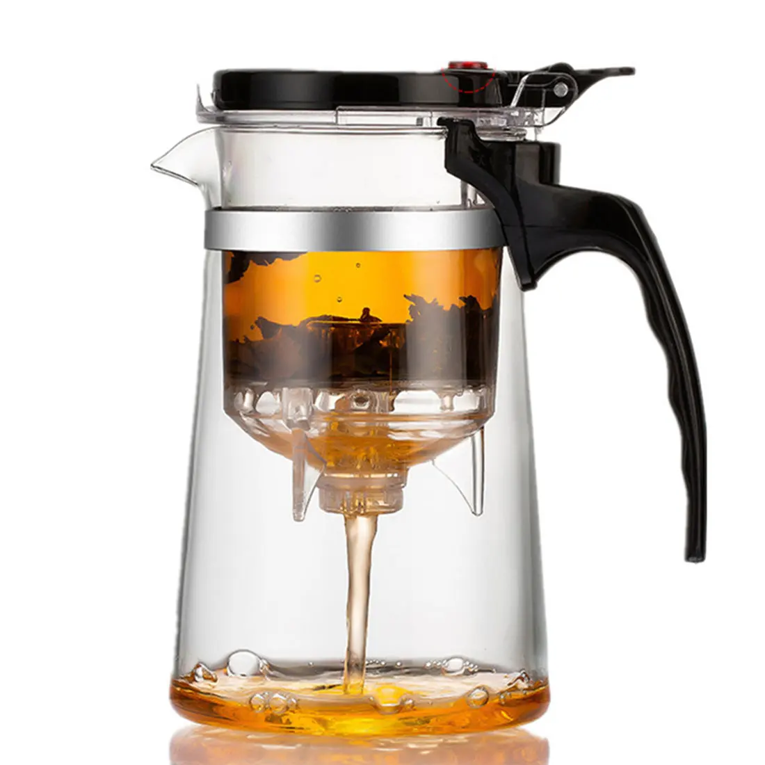 

Heat-resistant Glass Teapot Teapot With Tea Infuser Filter Transparent Glass Teapot kung fu Tea Set Convenient Office Tea Pot