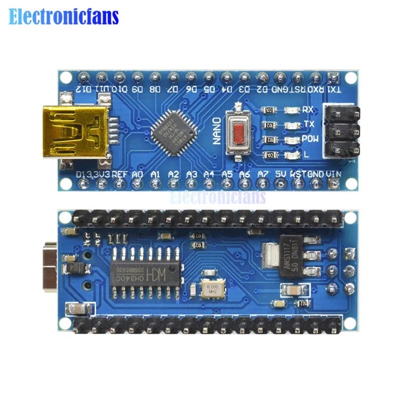 Плата драйвера микроконтроллера NANO V3.0 3 0 CH340 G CH340G Mini USB Atmega328 ATmega328P плата для Arduino 2