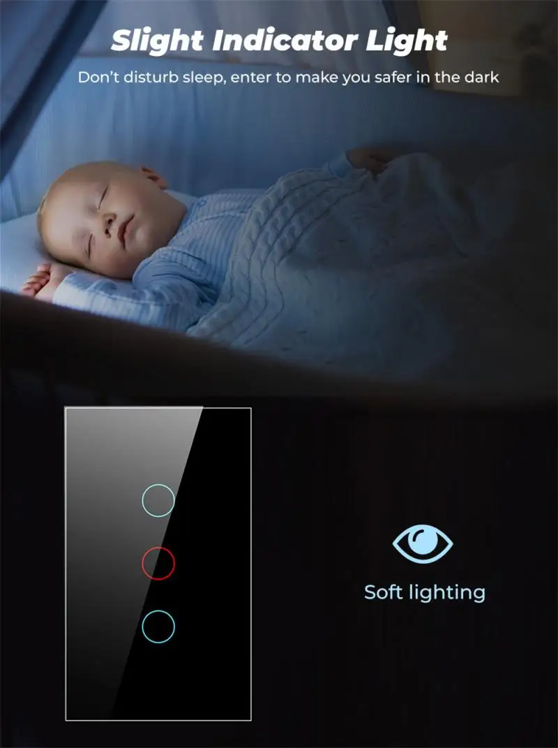 Лидер продаж Wi-Fi умный сенсорный светильник выключатель Нейтральный приложение