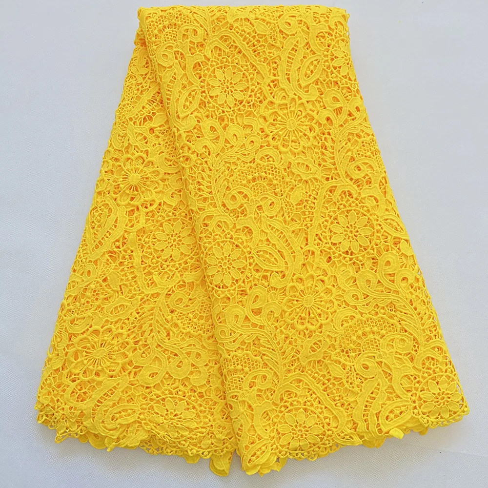 

Ulifelace Very Textured Water Soluble Skin Guipure Lace 5 Yards Embroidery Cord Design Traditional African Inspire Fabric W856