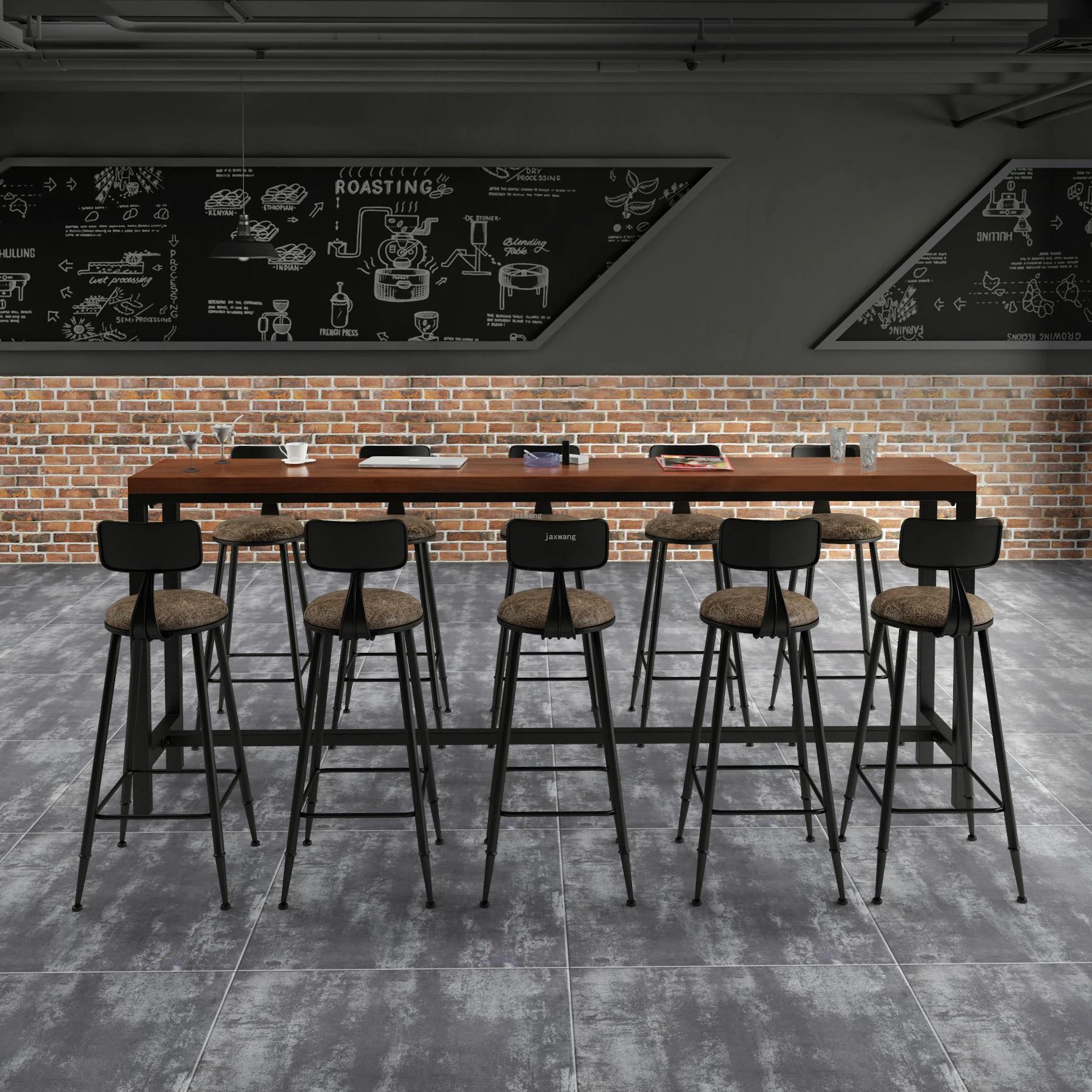 Креативный твердый вертикальный стол и стул для кафе |