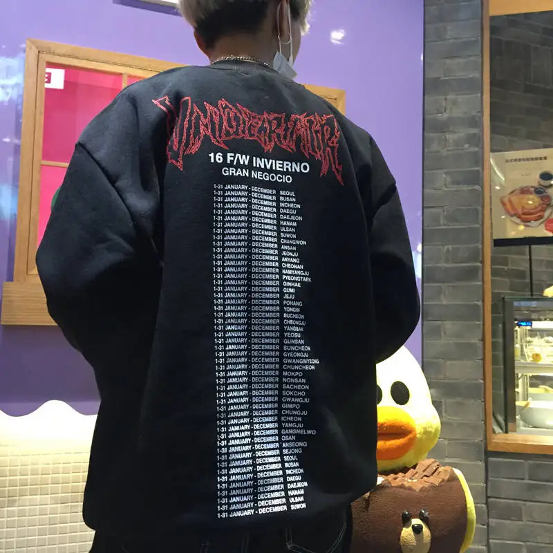 Neploe Harajuku Японская толстовка женская мужская одежда флисовая Черная Толстовка Готический пуловер с длинными рукавами Свободный джемпер 36909