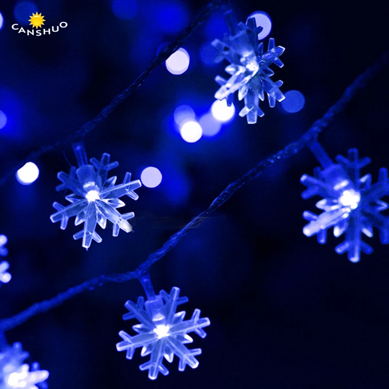 Гирлянда в виде снежинок 10 м 60 светодиодов | Лампы и освещение