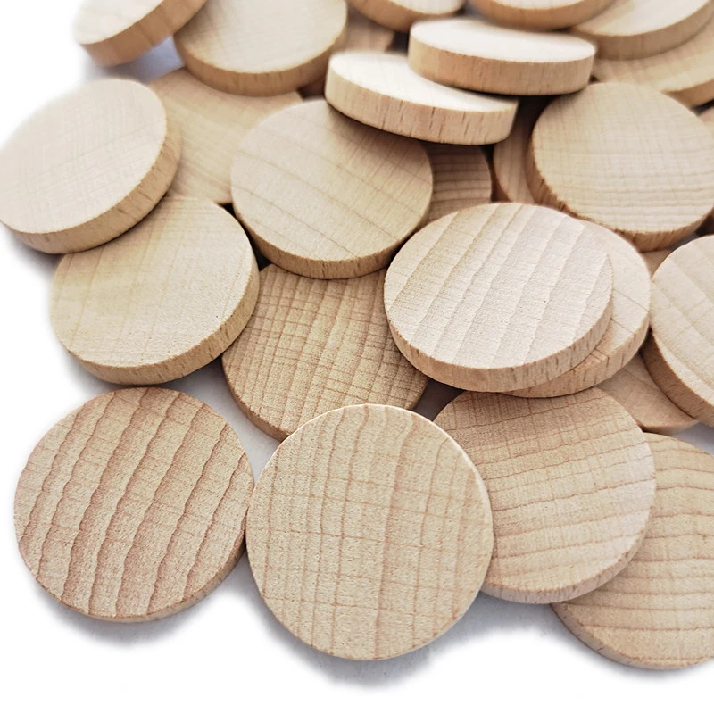 

100pcs Round Wood Coins Tags Wooden Tags for Birthday Boards, Chore Boards Unfinished Wood Circles Wood Discs