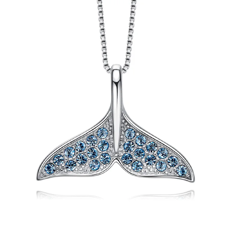

Fashion Zircon Crystal Women Necklaces Bohemian Fish-Tail Pendant Necklaces For Women Accessories Jewelry Gift