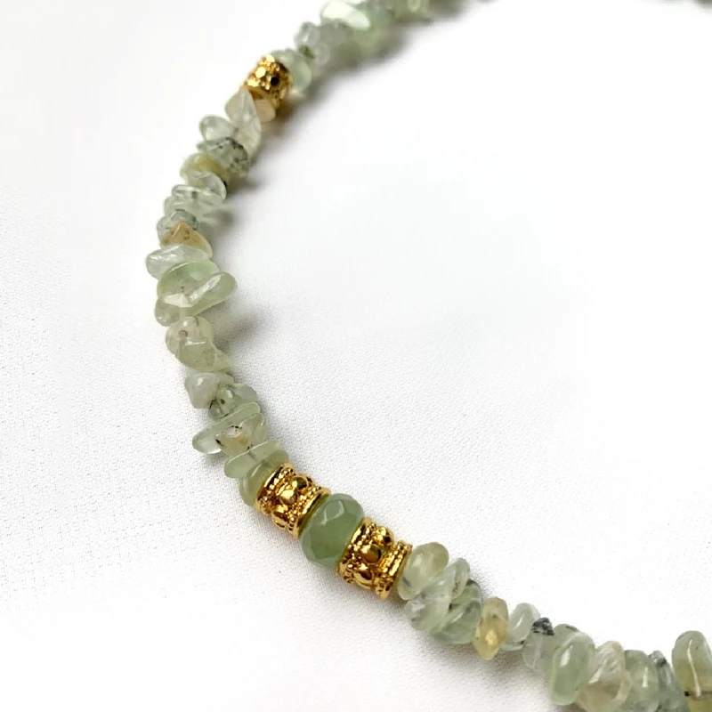 2022 New Irregular Green Stone Necklace Creative Trendy Gold-color Accessories Embellishment For Man Women Natural Collar | Украшения и