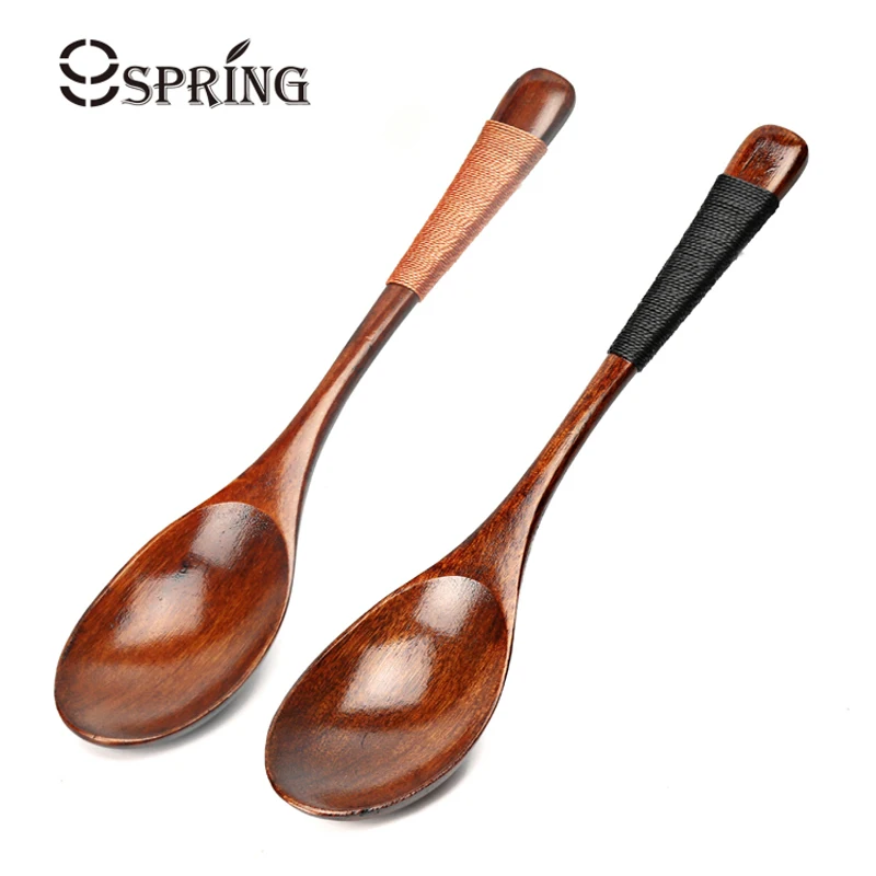 BalmyDays 2 шт деревянные ложки японский стиль деревянная ложка с длинной ручкой для
