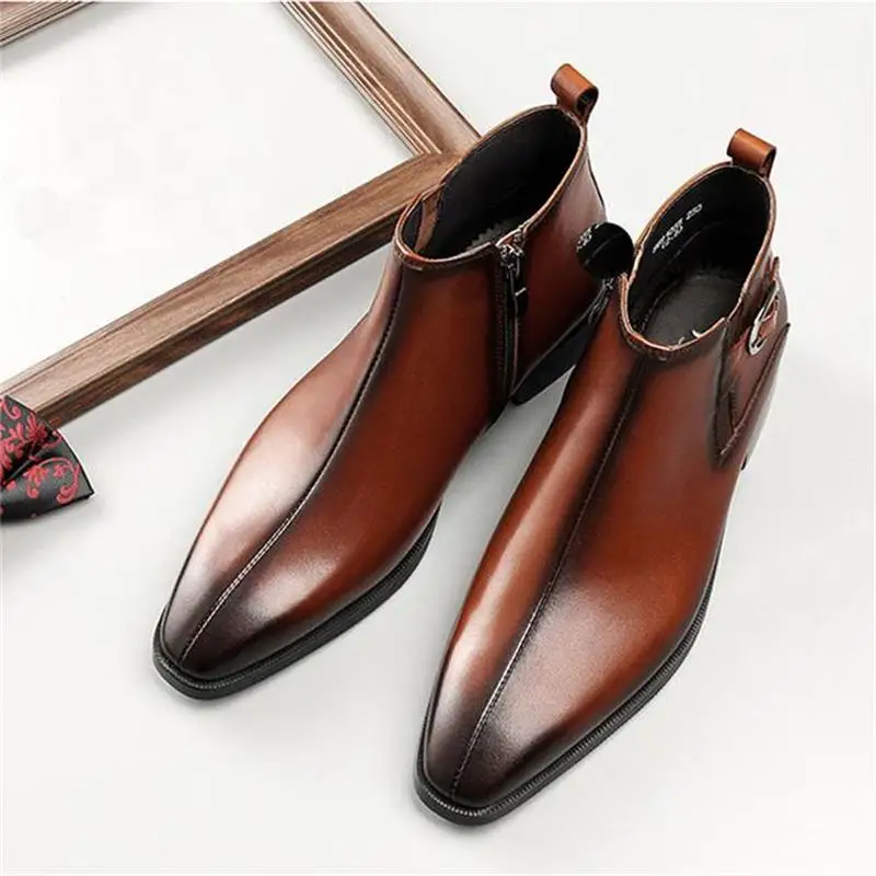 

2021 New Handmade PU Men's Spring and Autumn Short Boots Fashion British Style Martin Boots Men's Chelsea Casual Boots ZQ0107