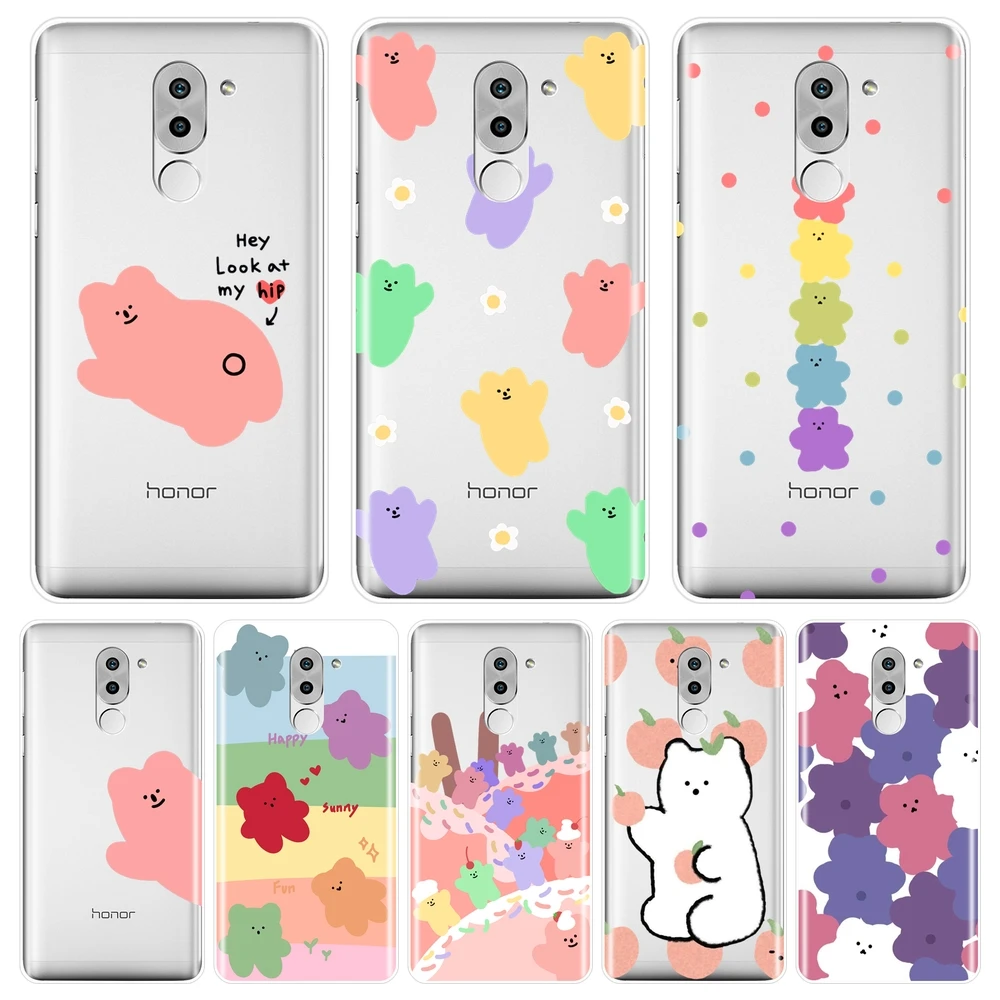 Чехол для телефона Huawei Honor 4X 5A 5X 6 6X силиконовый мягкий карамельный Медведь Kawaii
