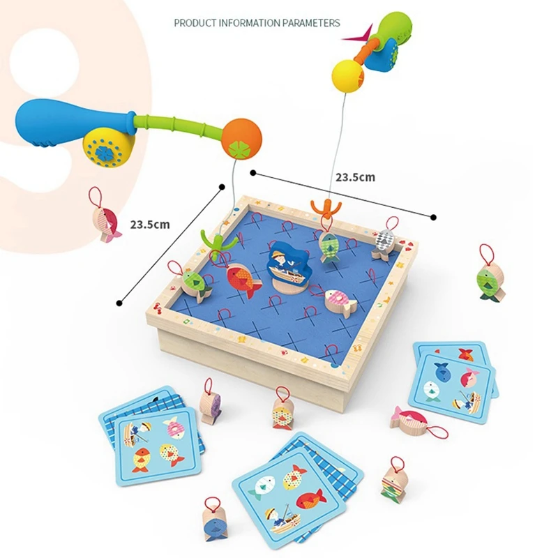 

2-In-1 Fishing Memory Game Children's Memory Training and Concentration Development Parent-Child Interactive Wooden Toys