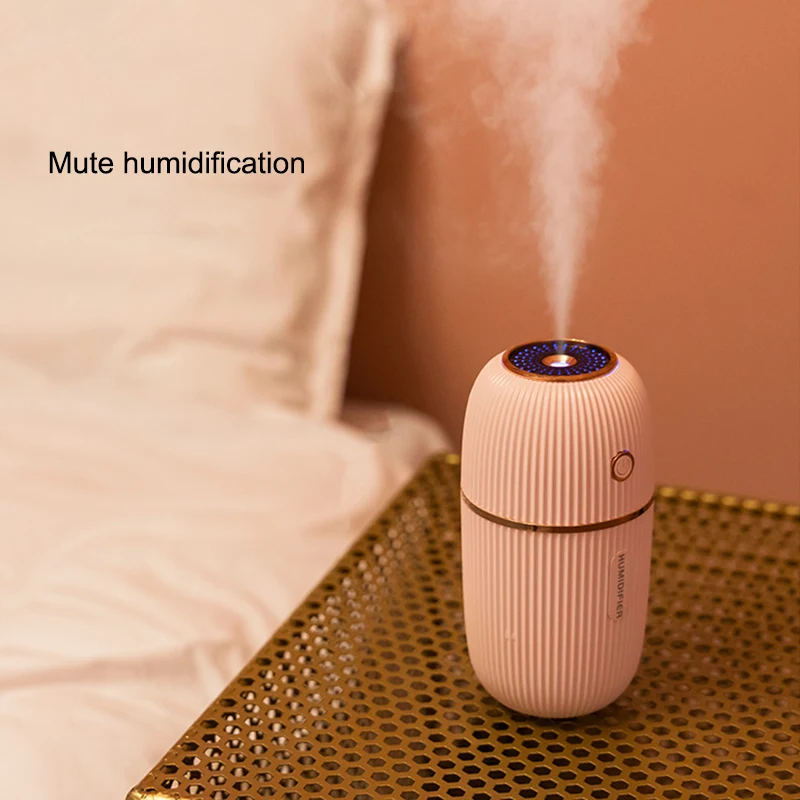 

Home Portable LED Mini USB Night Light Humidifier 300mL Humidifier for Bedroom Car GK99
