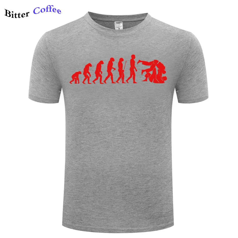 

NEW High Quality Personality Evolution T-Shirt Judo Kampf Fight Judoka Aikido Taek Wondoo Summer Hot Sale Tee Shirt Streetwear