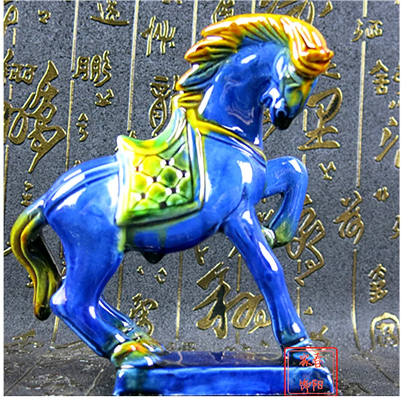 Классический цветной конь керамические конские украшения шесть лошадей