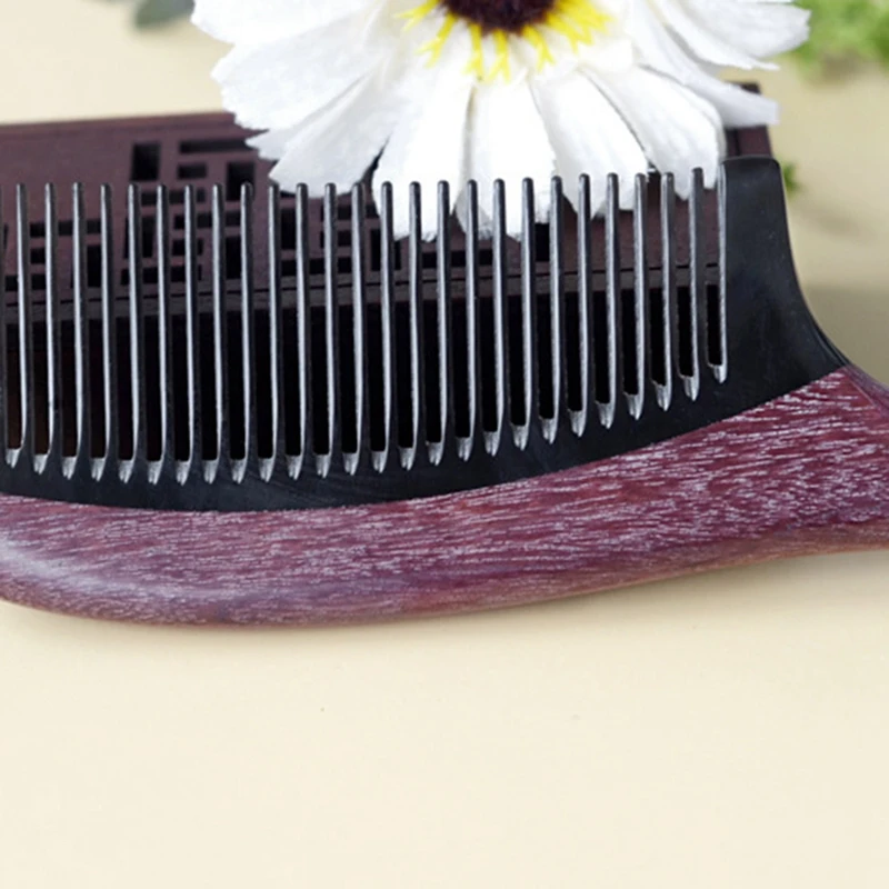 

Handmade 100% Natural Green Sandalwood Hair Combs - Anti-Static Sandalwood Scent Natural Hair Detangler Wooden Comb