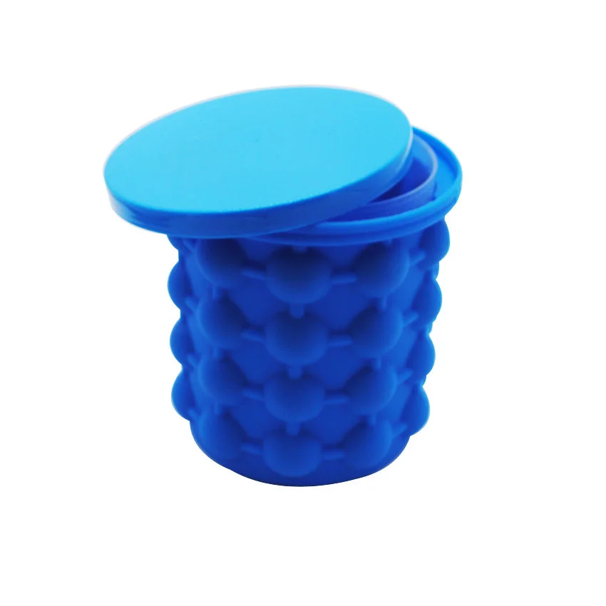 Amazon Горячая продажа Дешевые синие силиконовые вино льда ведро с крышкой|Ведра и