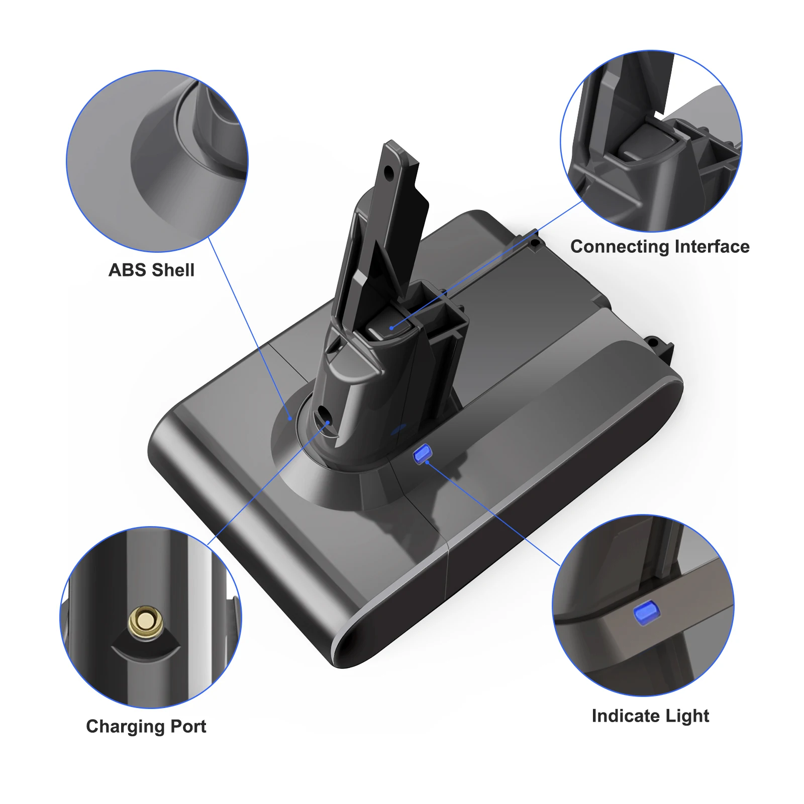 Сменный аккумулятор V7 для пылесосов Dyson ручные пылесосы SV11 Motorhead Animal Trigger