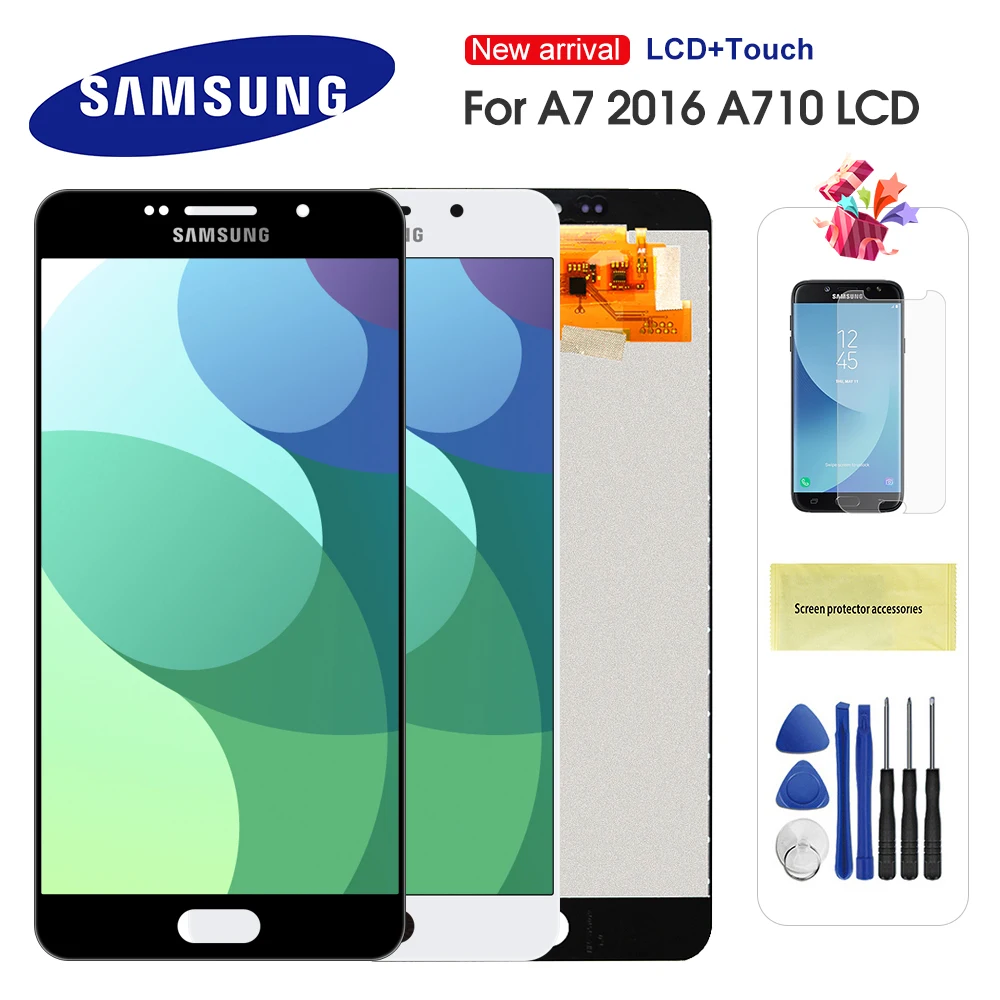 ЖК дисплей с сенсорным экраном и дигитайзером в сборе для Samsung Galaxy A7 2016 A710 A7100 A710F
