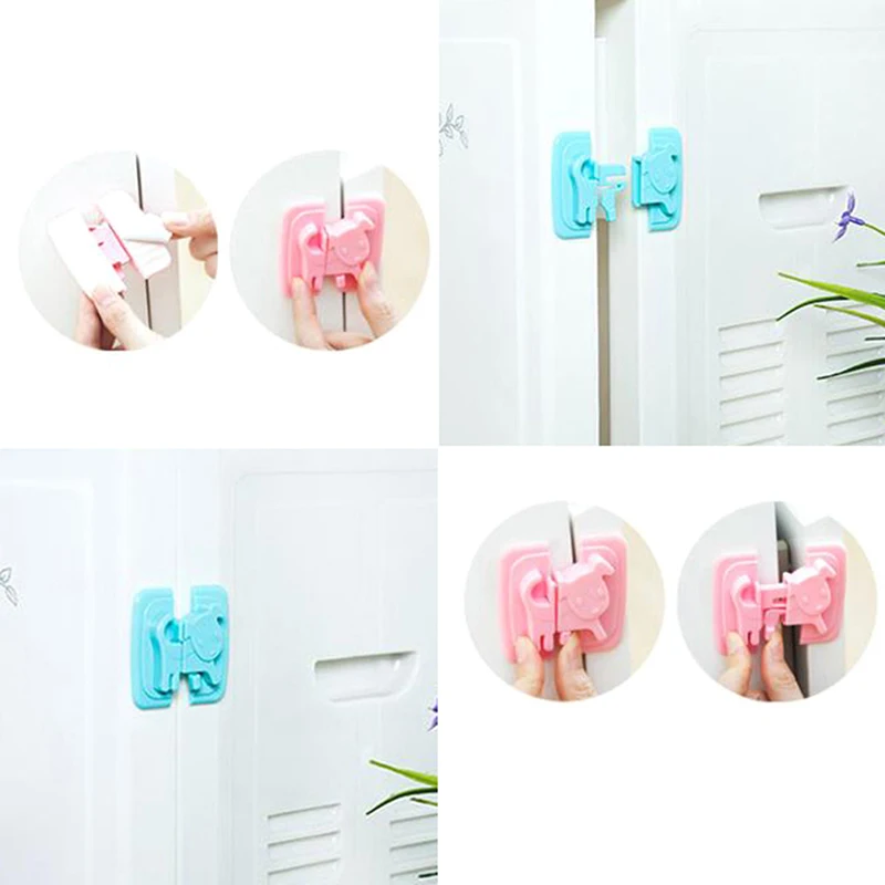 Cerraduras de seguridad con forma de cachorro, 1 unidad, para puerta de refrigeradores, protecci&oacute;n segura para beb&eacute;, feliz-1
