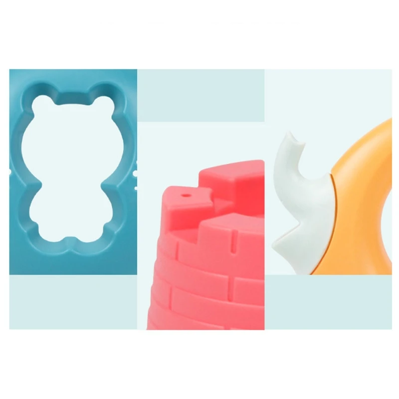 

2021 New Soft Plastic Children Beach Toys Kids Bucket Sand Molds Tool Water Game Gift