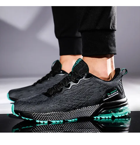 Sports shoes men's spring and autumn breathable flying woven mesh with casual wild student cushion | Обувь