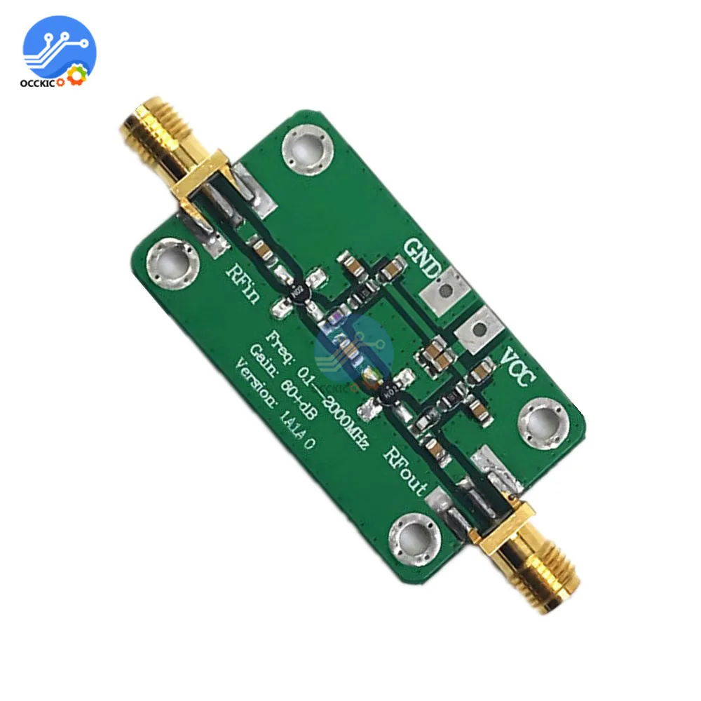 Новый малошумный LNA 0 1 ~ 2 ГГц широкополосный усилитель РЧ модуль 2000 МГц усиление 60