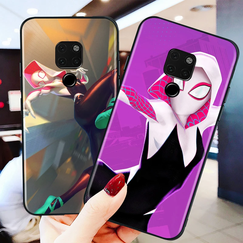 

Marvel Spider man Gwen for huawei Mate 10 20 30 40 Lite Pro X Lite RS Plus TPU Black Phone Case