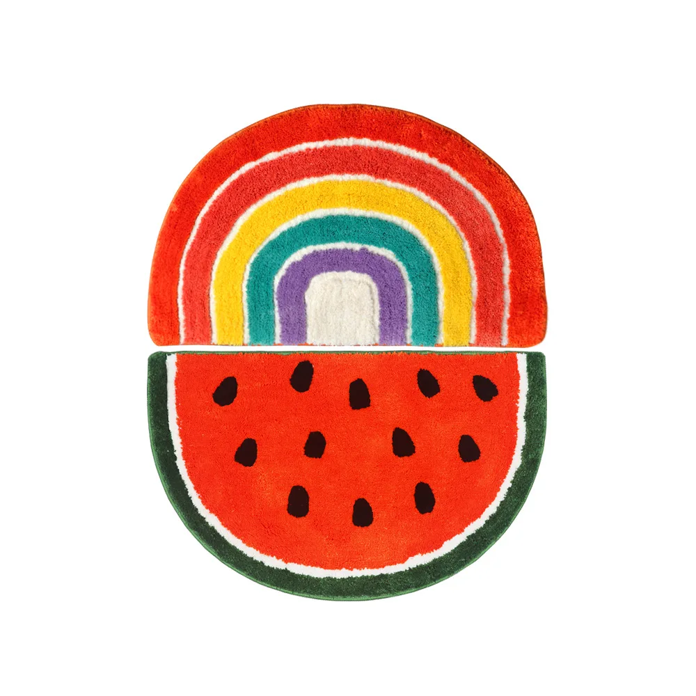 

Children's cartoon rainbow semicircle carpet doormat doormat toilet doormat
