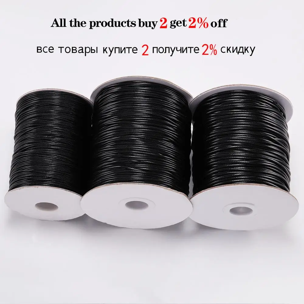 Шнур плетеный из вощеной хлопчатобумажной кожи для изготовления ювелирных