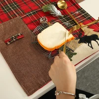 heat insulation pad christmas elk tree pattern kitchen placemat dining table mat coaster pads dish cup mats 4433cm home decor