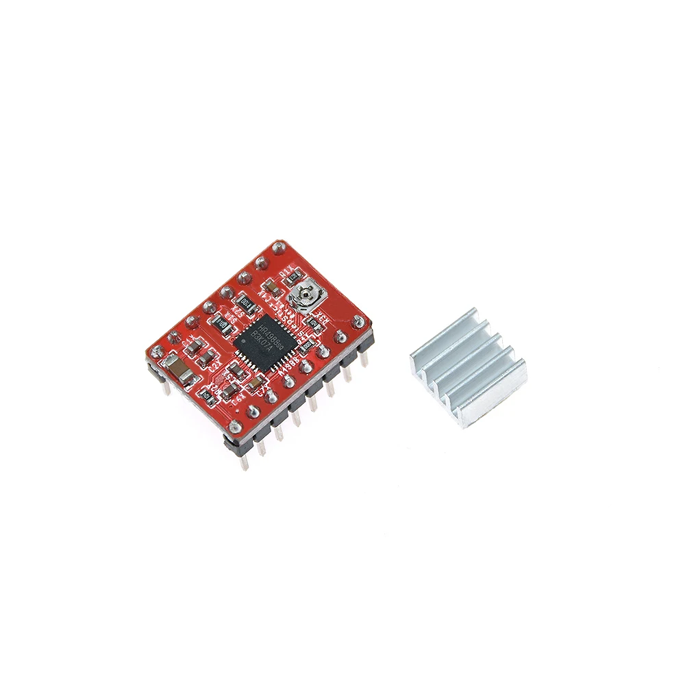 

2pcs/lot 3D Printer Parts Stepstick A4988 Stepper Motor Driver Module With Heatsink Reprap Ramps 1.4/1.5/1.6 Control Board