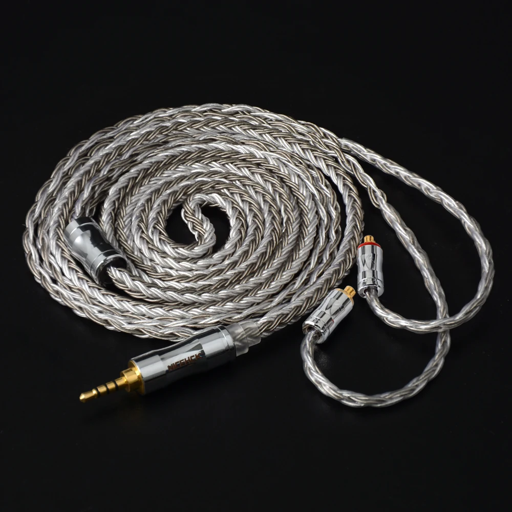 NICEHCK C16-4 16 Core посеребренный кабель 3,5/2,5/4,4 мм разъем MMCX/2Pin/NX7/QDC разъем для TRNV90 KZZSX TFZ QDC NX7/DB3 BL-03